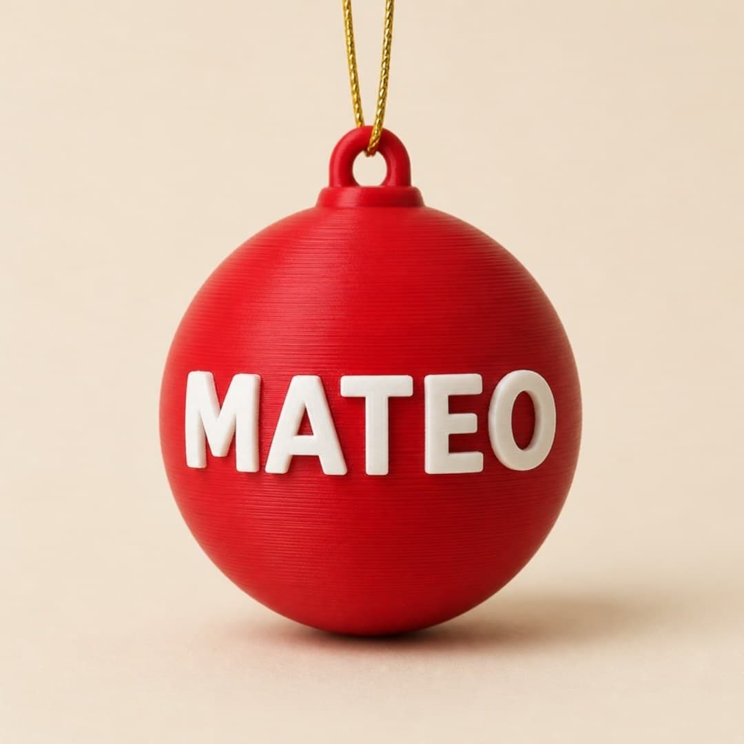 Bola navideña con nombre