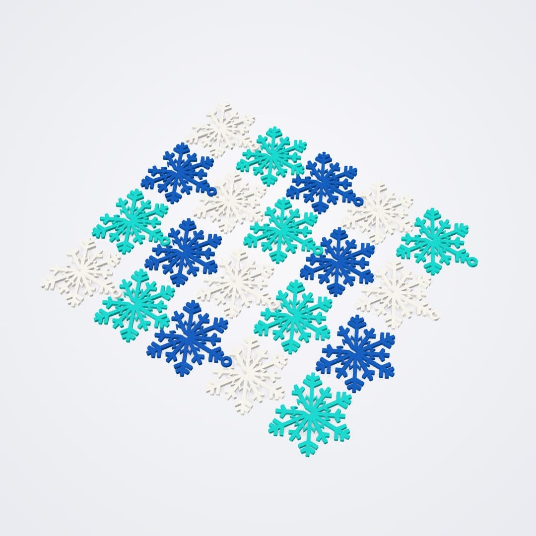 Copos de nieve 3D (10 u.)