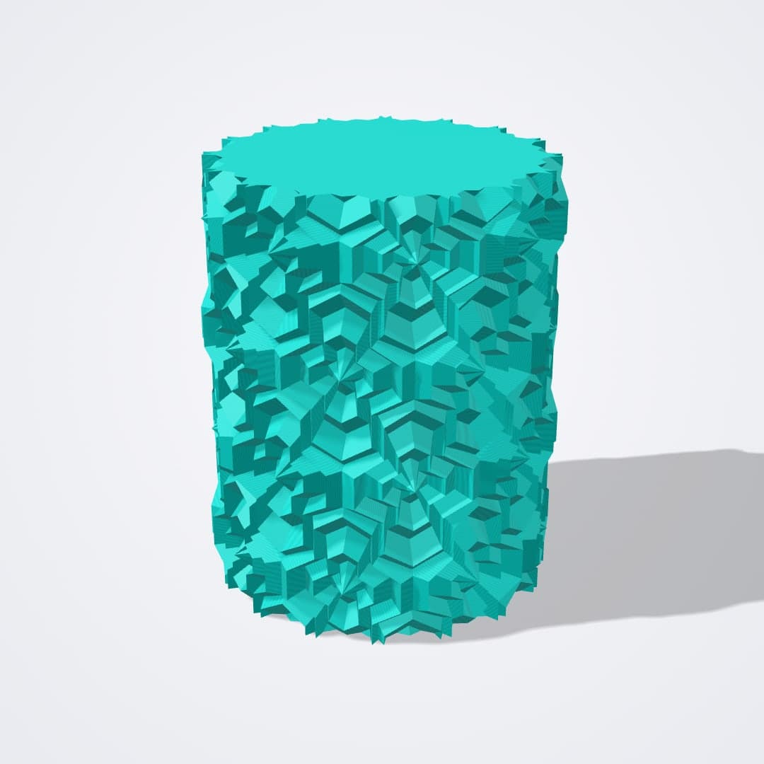 Jarrón Ondas Hexagonal
