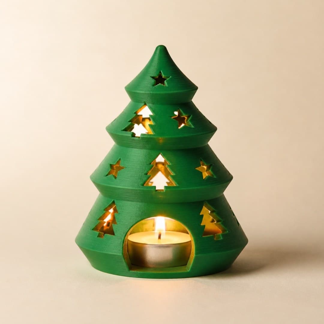 Portavela árbol navideño